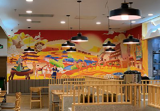 通海商业空间彩绘介绍。