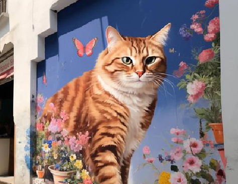 通海自己绘制有个性的手绘墙